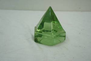 lot 112 image: green glass paperweight