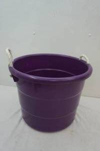 lot 193 image: purple poly bucket with handles
