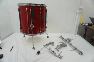 lot 243 image: Pearl drum with stand and some hardware