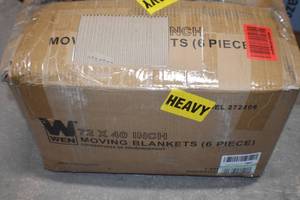WEN 272406 72-Inch by 40-Inch Heavy Duty Padded Moving Blankets, 6-Pack