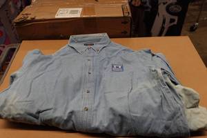 lot 271 image: 8 Long Sleeve Button Up Shirts - Habitat for Humanity XXL