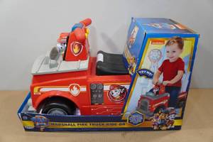 lot 46 image: Paw Patrol Marshall Fire Truck Ride-On Toy