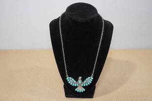 lot 118 image: Navajo Style Turquoise Thunder Bird Necklace