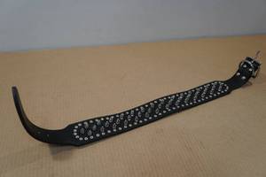 lot 121 image: Adjustable Wide Spiked Dog Collar -Large