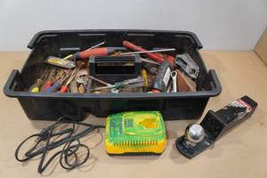 lot 158 image: Assorted Tools and Hitch Reciever