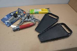 lot 187 image: Assorted Tools - Punch, Wrench Trays, Clamp