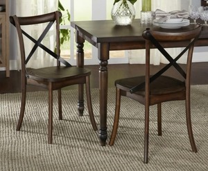 lot 28 image: Set of 2 Constance Dining Chairs -Weathered Walnut