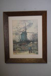 lot 109 image: Framed Artwork of Windmill Scene