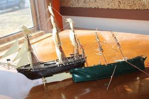 lot 136 image: Model Ship Kits USS Constitution and Calypso