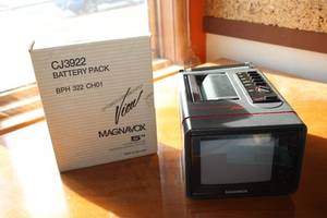 lot 141 image: Vintage Magnavox 5-Inch Portable Color TV with Battery Pack