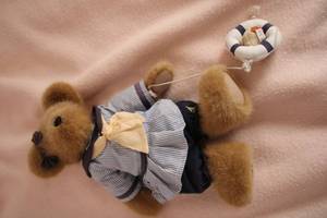 lot 153 image: Vintage Sailor Attire Teddy Bear with Lifebuoy