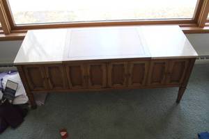 lot 188 image: Vintage Wooden Cabinet with Marble Top
