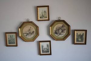 lot 198 image: Set of 6 Framed Vintage Architectural Prints