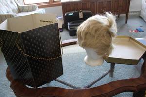 lot 209 image: Blonde Hair Wig with Accessories