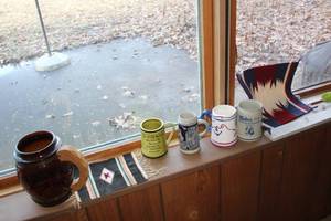 lot 226 image: Collection of Vintage Beer Steins and Mugs with Decorative Fabric Coasters