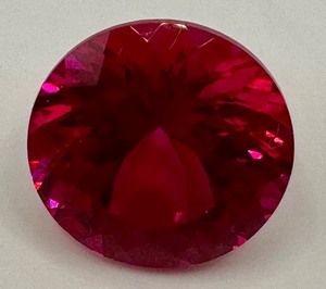 lot 45J image: 4 Carat Lab Created Ruby, 10mm