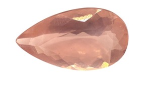 lot 43J image: 9.9ct Rose Quartz Pear Shaped Gemstone
