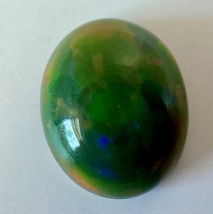 lot 41J image: Blue Nile Cobalt Blue Opal Gemstone, 9 x 7 mm