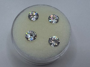 lot 27J image: (4) Zircon Brilliant Round 6mm Gems