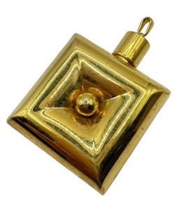 lot 58R image: Vintage Gold Tone Perfume Bottle Pendant