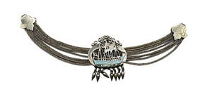 lot 56R image: Vintage Silver and Enamel Bracelet for Repair or Repurpose