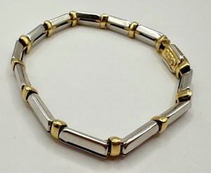 lot 10JJ image: Beautiful Two Tone Italian Made 14k Bracelet