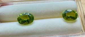 lot 63J image: Pair of Arizona Peridot Oval Gemstones, 9 x 7 mm