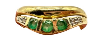 lot 28C image: 14k Gold and Emerald Ring