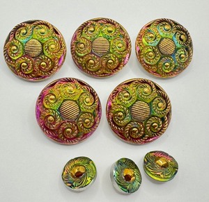 lot 21E image: (11) Beautiful Iridescent Buttons for Crafting  Jewelry Making