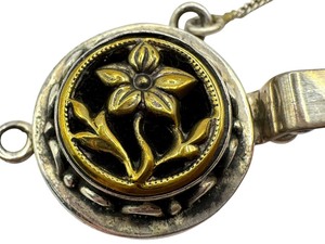 lot 20E image: Floral Design Sterling Silver Jewelry Clasp
