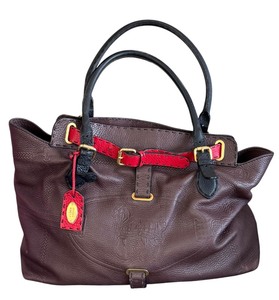 Fendi Tricolor Selleria Leather Large Villa Borghese Tote