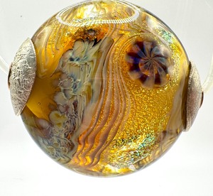 lot 53E image: Artisan Crafted Lampworked Glass Bead  Handmade Glass Bead for Jewelry Making