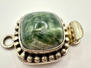 lot 44E image: Sterling Silver and Seraphinite Stone Jewelry Clasp