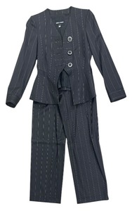 lot 21 image: Giorgio Armani Blazer with Pants - Dark Grey with Light Grey Pinstripe