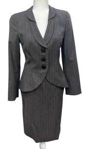 lot 59 image: Giorgio Armani Brown Pinstripe Blazer with Skirt - Size 36 - (2009 Collection)