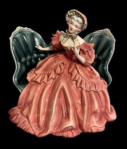 lot 26 image: Vintage Florence Ceramics Porcelain Lady Figurine, Victoria