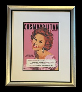 lot 29 image: Framed Vintage February 1956 Cosmopolitan Magazine Cover