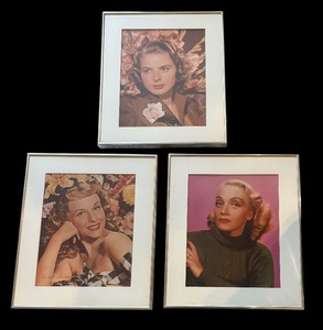 lot 61 image: Three Portrait Prints of Ingrid Bergman, Marlene Dietrich and Paulette Goddard