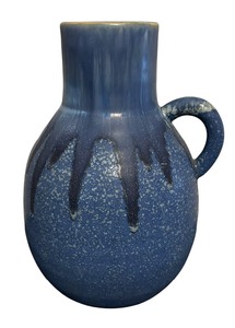 lot 69 image: Beautiful Blue Drip Glaze Pitcher  Vase