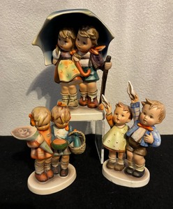 lot 75 image: Hummel Figurines including Stormy Weather, Goodbye and Going to Grandmas