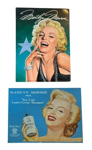 lot 102 image: Two Marilyn Monroe Motif Tin Signs
