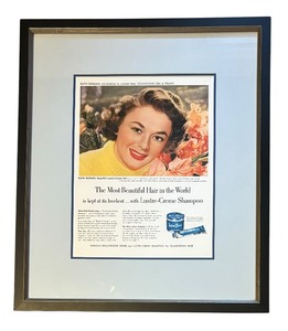 lot 105 image: Ruth Roman for Lustre-Creme Shampoo Framed Advertising Print