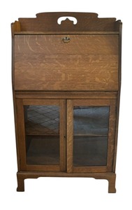 Vintage Drop Front Secretary Cabinet