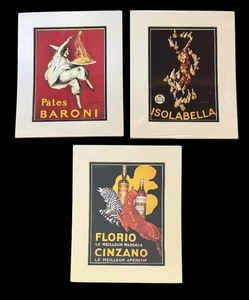 lot 116 image: Vintage Unframed Advertising Prints for Cizano, Isolabella and Pates Baroni