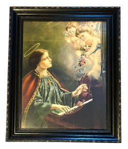 lot 170 image: Beautifully Framed Saint Cecilia Print