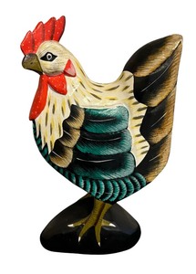 lot 201 image: Colorful Decorative Rooster Figurine