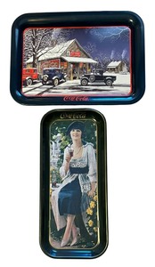 lot 228 image: Vintage Metal Coca Cola Trays