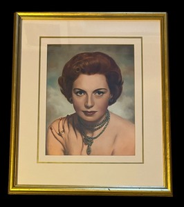 lot 270 image: Vintage Deborah Kerr Framed Portrait Print