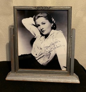 lot 284 image: Autographed Joan Fontain Print in Vintage Frame