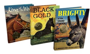 lot 279 image: King of the Wind, Black Gold and Brighty of the Grand Canyon Books by Marguerite Henry